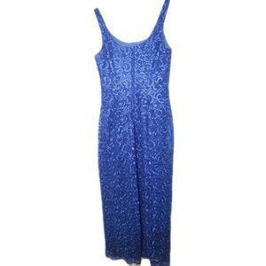 Aspeed Electric blue gown with shaw